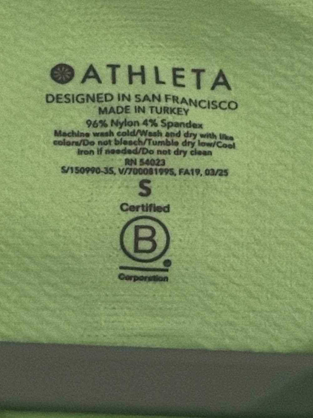 Athleta Light Green Short Sleeve Performance Tee - Picture 2 of 5